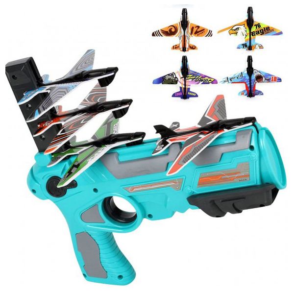 Дитячий іграшковий пістолет з літачками Air Battle катапульта з літаючими літаками (AB-1). Колір: синій ws23412-1 фото