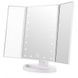 Зеркало настольное тройное косметическое с подсветкой для макияжа 22 LED Розовое Артикул: MU452145/3 фото 1