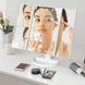 Зеркало настольное тройное косметическое с подсветкой для макияжа 22 LED Розовое Артикул: MU452145/3 фото 4