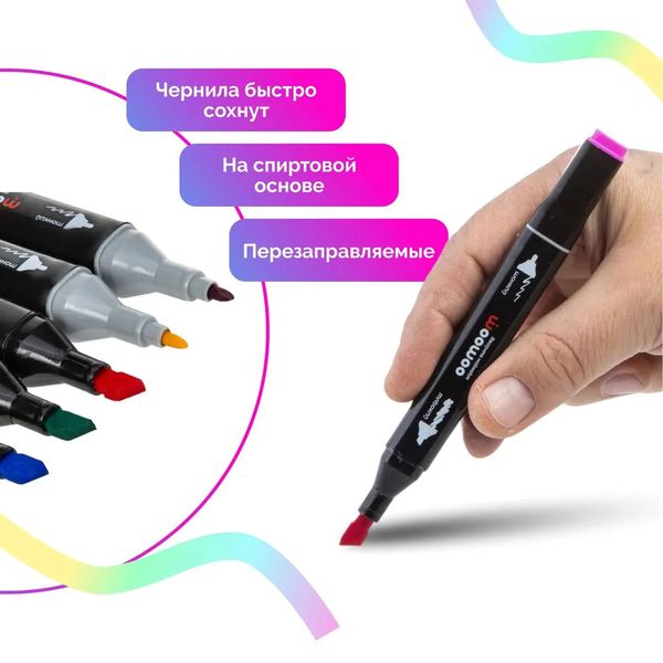 Набір маркерів для малювання Touch 36 шт./уп. двосторонні професійні фломастери для художників ws75398-1 фото