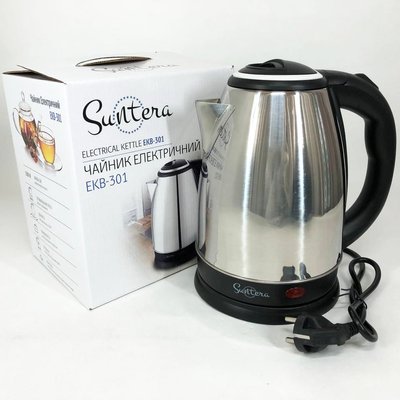 Электрочайник Suntera EKB-301, хороший электрический чайник, электронный чайник, чайник дисковый ws57745 фото
