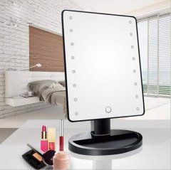 Настольное зеркало для макияжа с LED подсветкой, прямоугольное (22 диода) MA-18 Артикул: MU45213 фото