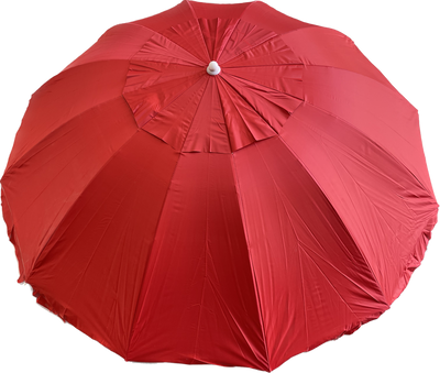 Зонтик с клапаном 2,5м - 12спиц и серебряным напылением красный тент 890327 фото