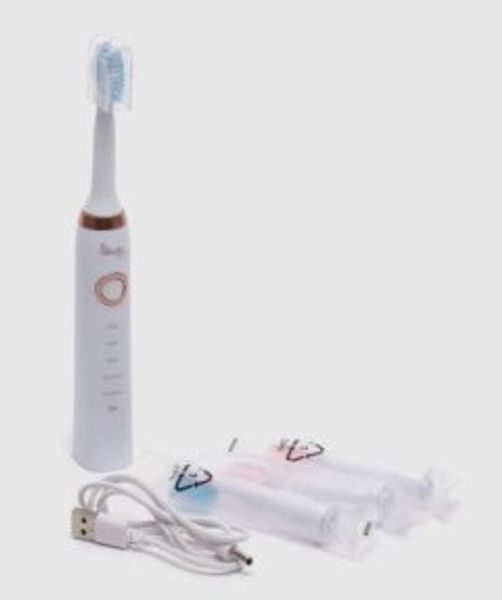 Электрическая зубная щетка Shuke SK-601 аккумуляторная ультразвуковая щетка для зубов 3 насадки Артикул: 509545121012 фото