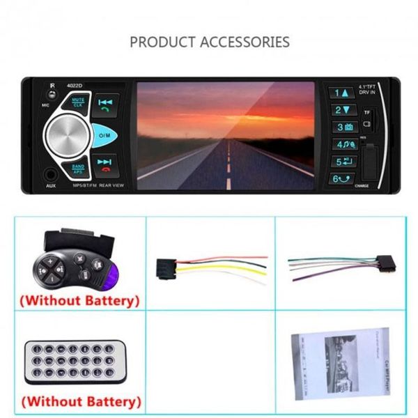 Автомобильная Bluetooth магнитола PI 4023 BT с пультом на руль и большим экраном Артикул: 226354352 фото