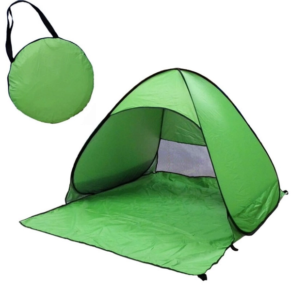Палатка пляжная зеленая 150/165/110 автоматическая пляжная палатка со шторкой Артикул: G14834 фото
