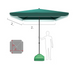 Зонт для торговли квадратный усиленный 2х2м с серебряным напылением зеленый тент 890277 фото 1
