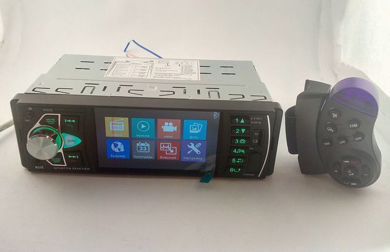 Автомобильная Bluetooth магнитола PI 4023 BT с пультом на руль и большим экраном Артикул: 226354352 фото