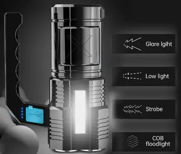 Фонарик Multi Fuction Portable Lamp водонепроницаемый, Светодиодный ручной фонарь с зарядкой от USB Артикул: 2054121563 фото
