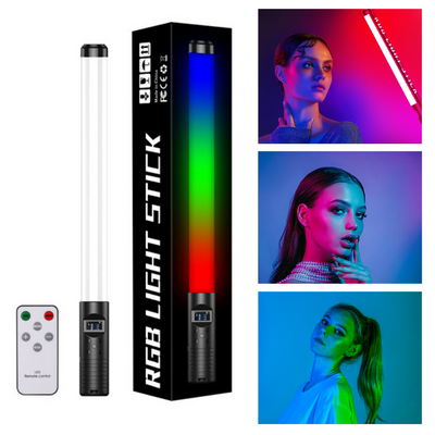 Лампа меч Led Stick RGB для фото и видео, лампа жезл для селфи, лампа LED для блогеров с пультом Артикул: mu8855255036 фото