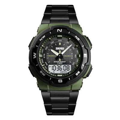 Годинник наручний чоловічий SKMEI 1370AG, армійський годинник протиударний, годинник армійський скмей ws57624 фото