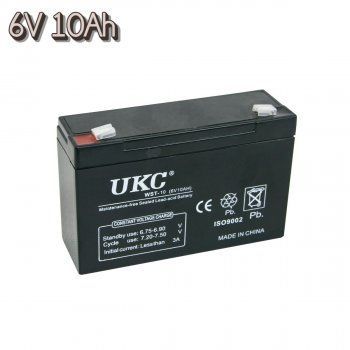 Аккумуляторная батарея AGM UKC WST-10 6V 10Ah аккумулятор для УПСа, аккумулятор для детского электромобиля Артикул: sp56987422 фото