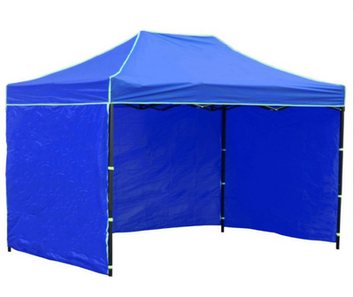 Раздвижной шатер гармошка 3x4,5 м, + три стороны (10,5м), /30х30мм/0,8мм/24кг Синий 891687 фото