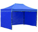 Раздвижной шатер гармошка 3x4,5 м, + три стороны (10,5м), /30х30мм/0,8мм/24кг Синий 891687 фото 1